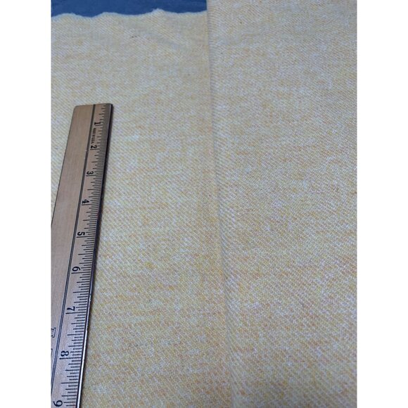 Vintage Wool Rug Hooking Fabric 1/2 Yard X 32" Yellow Textured Material - Picture 2 of 4